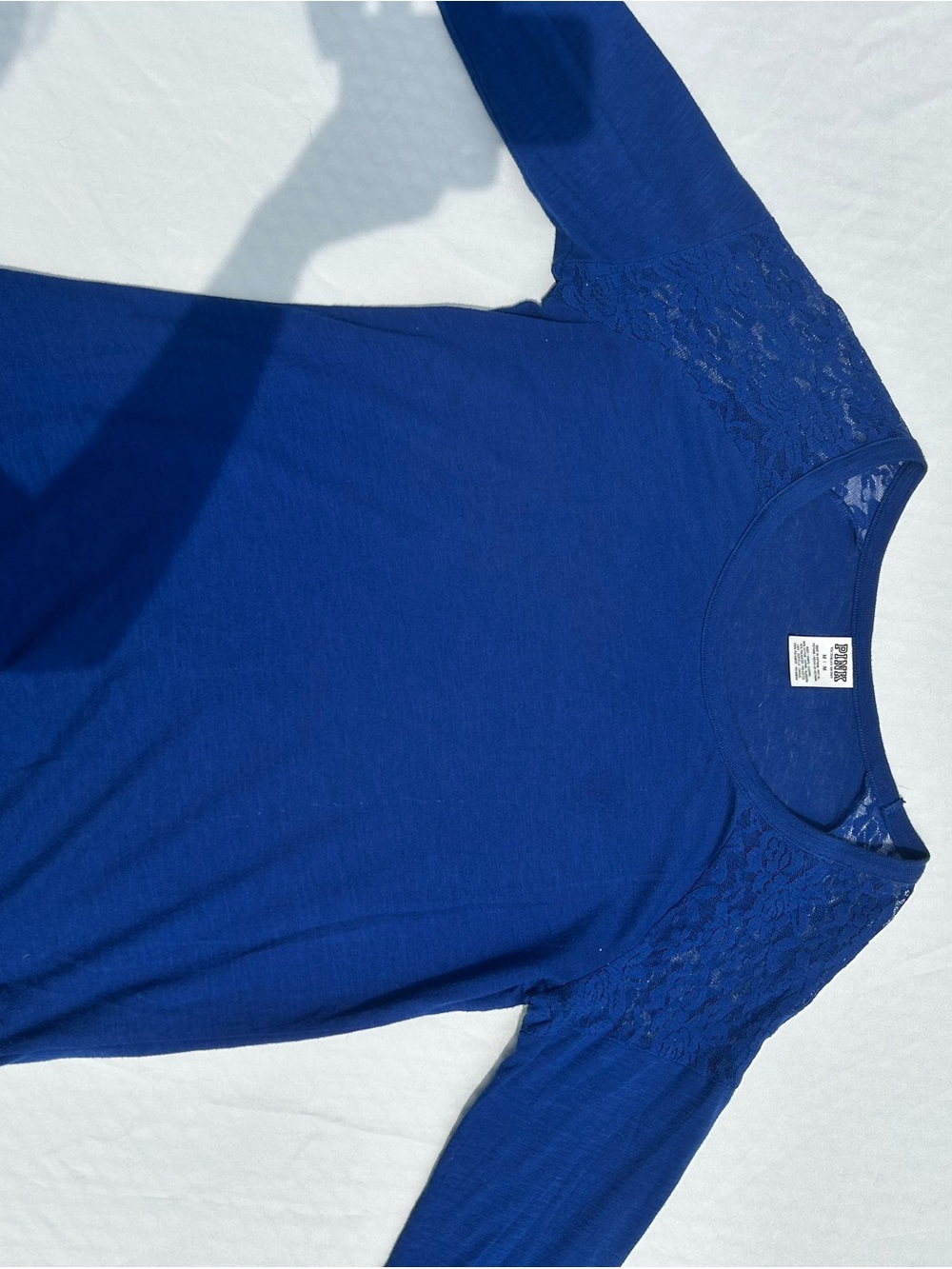 Victoria's Secret PINK Cobalt Blue Crewneck Tee